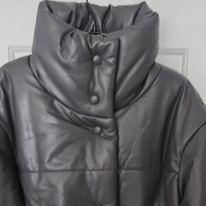 Sleek Dark Gray Puffer Jacket